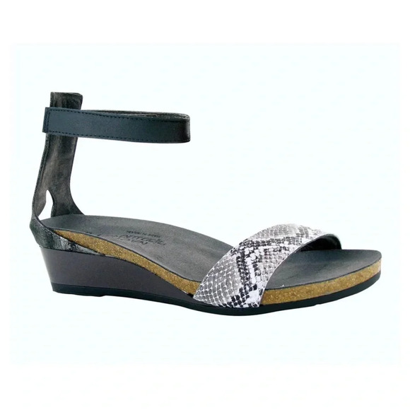Naot Pixie Cobra Luster Wedge Sandals - Picture 1 of 8